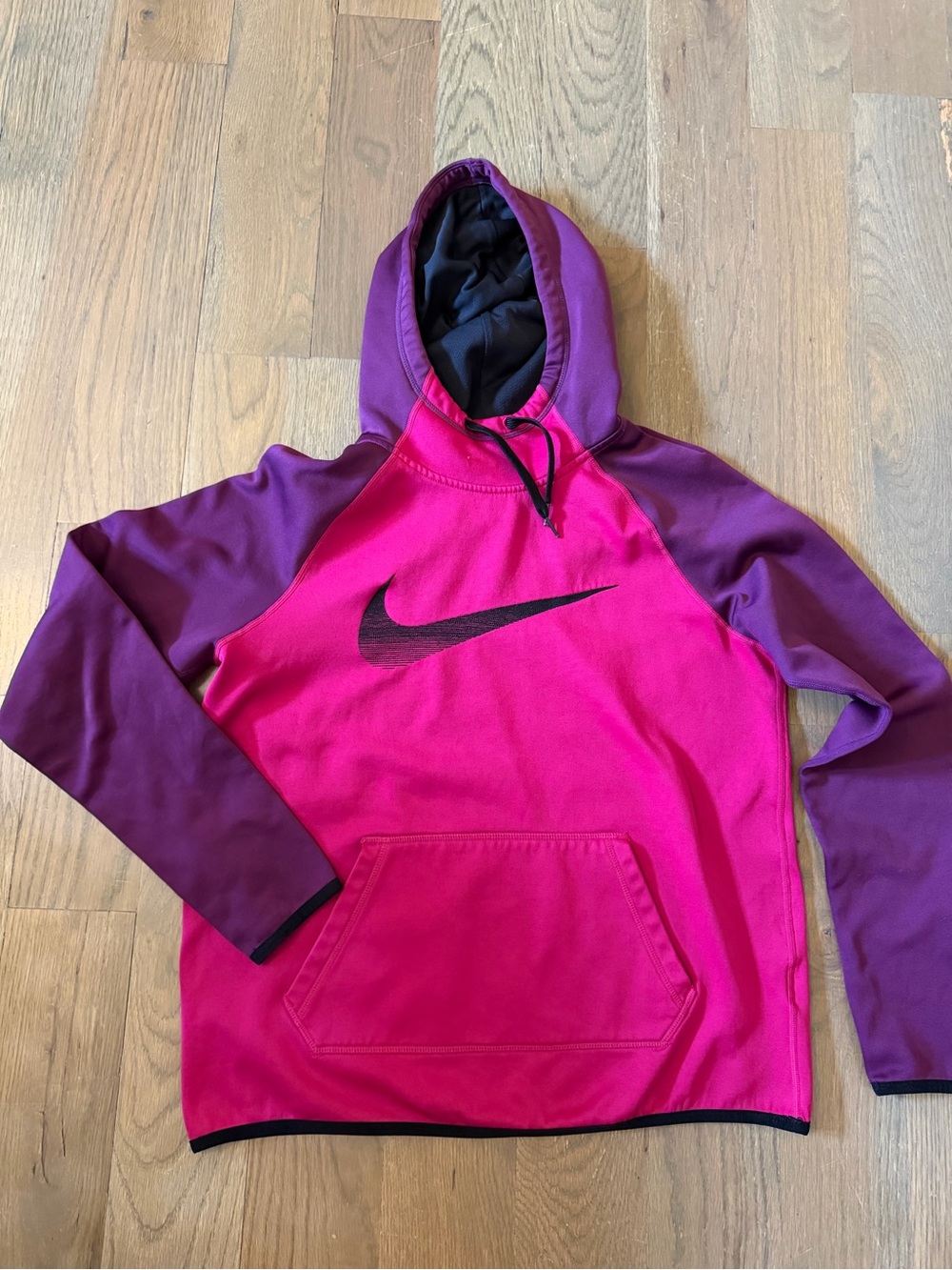 Women’s Nike Hot Pink Purple Dry Fiy hoodie sweatshirt sz M